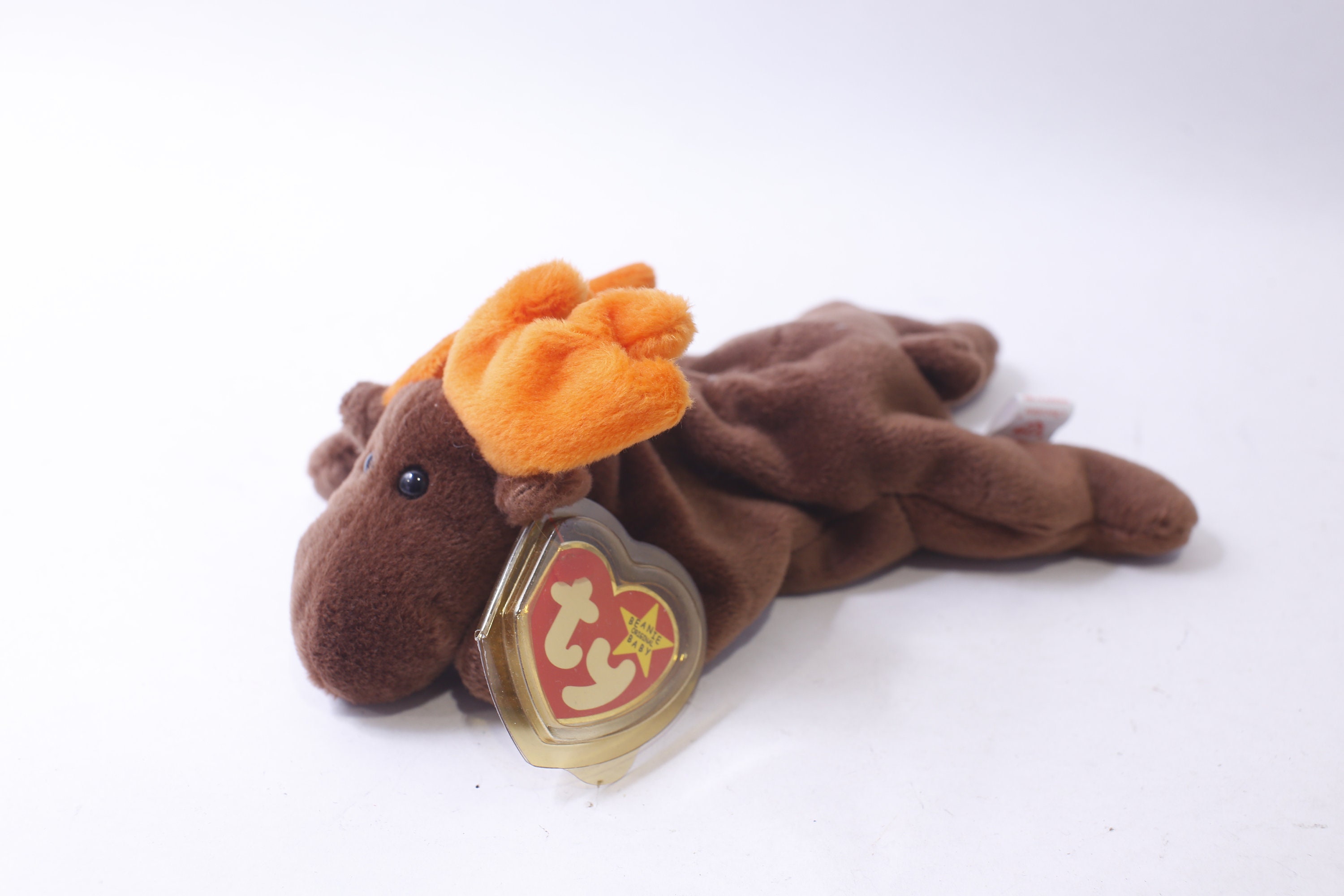 Ty Beanie Baby, Chocolate the Moose, Little Brown Plush Toy