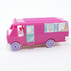 Polly Pocket, Vintage, Purple, Campervan, Playcase, Folding, Dollhouse, Little Toy, Moving Details, Children, Vintage Toys, ~ 453