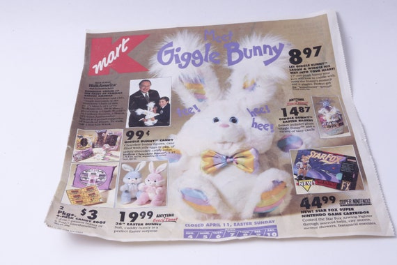 Giggle Bunny Pre filled Baskets Kmart Toy Ad Advertisement