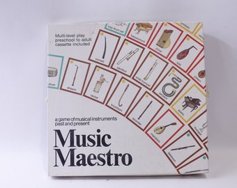 Music Maestro, A Game of Musical Instruments, Past And Present, 1982, Aristoplay, Preschool to Adult, Family, Fun, ~ 240326-WH 888
