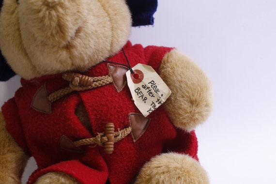 Paddington Bear, Plush Toy, Red Coat, Blue Hat, Classic