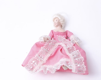 Ideal Little Princess Old Fashion, Doll, 5", Female Figure, Pink Dress, White Lace, Fashion, Little Toy, Vintage, Collectible, ~ 20-34-1206