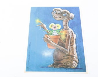 E.T. Extra Terrestrial Alien Vintage Single Sticker Sheet 1980's Scrap Booking Sticker Collecting Hallmark Craft ~ 518