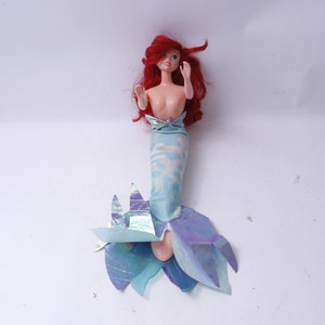 Disney, The Little Mermaid, Ariel, Doll, Blue Fabric Tail, Redhead, Cartoon Character, Toy, Vintage,  ~ 20-01-962