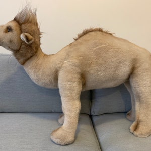 Kamar, Rare, Prototype, Sample, OOAK, hand made, Dromedary, Camel, One Hump, 1980s, 29&quot;, Large, Plush Figure, Stuffed Animal, Vintage, ~ E-2