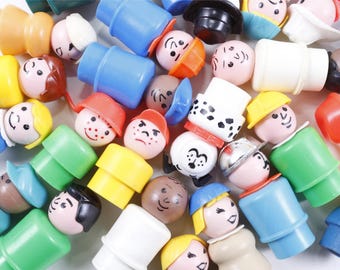 Vintage Fisher Price Little People Figures #2 PICK YOUR OWN - Girl Baby Policeman Wooden Plastic Cowboy Animals Person ~ 769