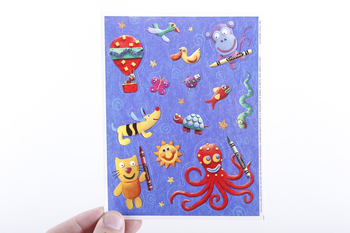 Crayola Crayons Serpentine Designs Rainbow Wash Novelty Etsy