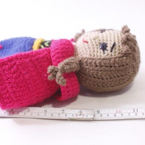 Princess Anna, Amigurumi, Knit Doll, Disney, Frozen, Soft Toy, Hand Made, Vintage, ~ 250826-WH 522 image 3