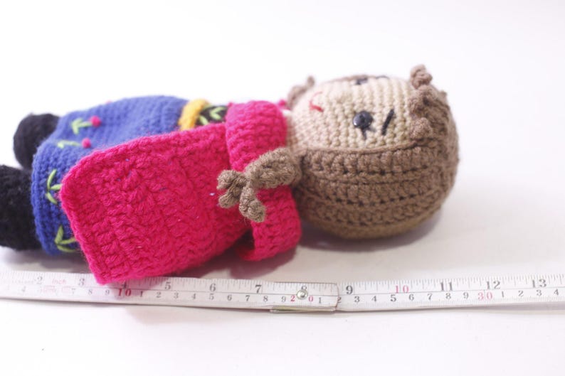Princess Anna, Amigurumi, Knit Doll, Disney, Frozen, Soft Toy, Hand Made, Vintage, ~ 250826-WH 522 image 3