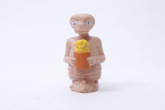 E T, Extra-terrestrial, Holding Pot, Yellow Flower, Alien, PVC