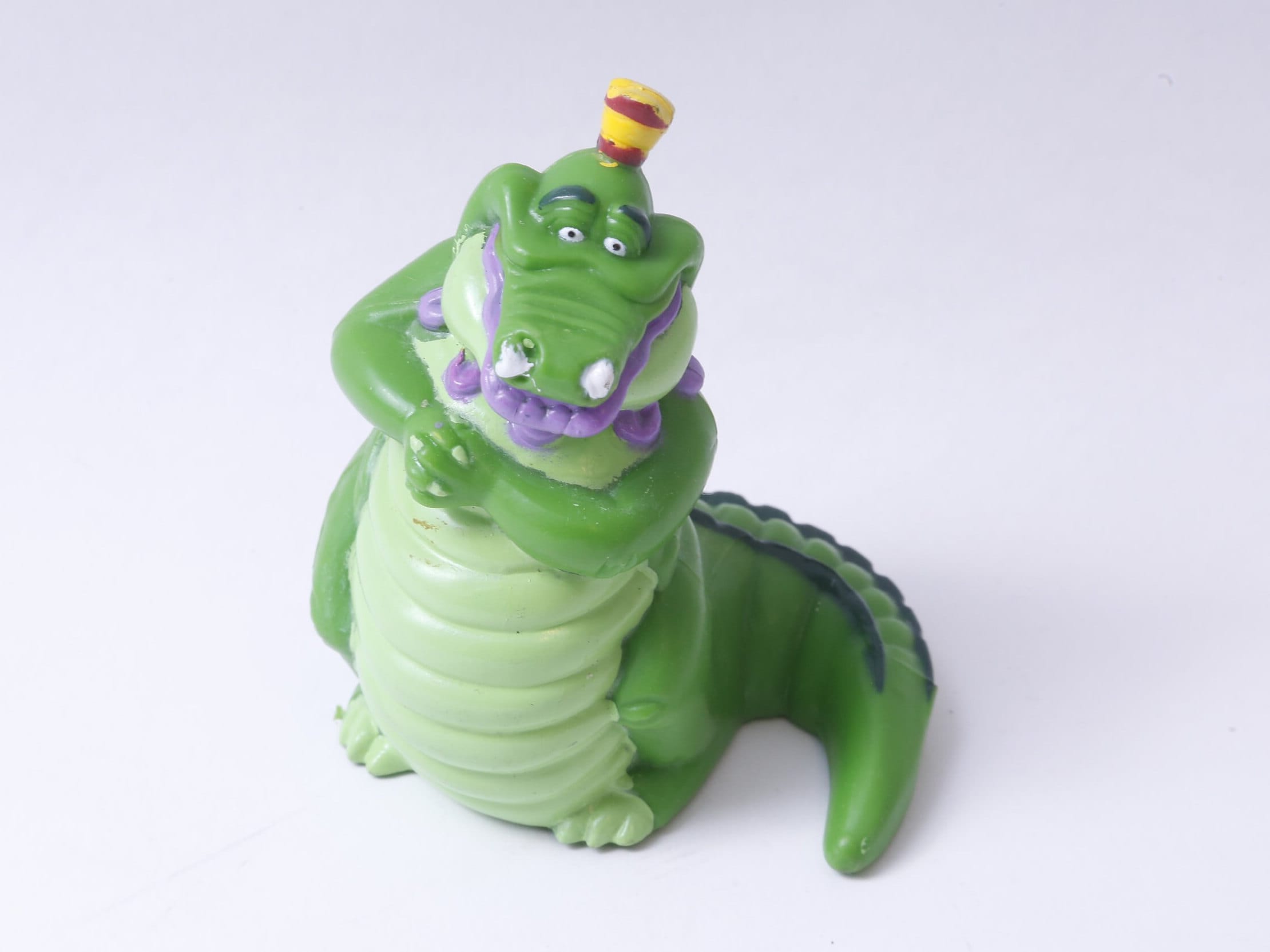 All dogs go to heaven, King Gator Crocodile, Green, Standing, PVC Figure, 3", Animal, Toy, Vintage, Collectible, ~ 20-35-1233