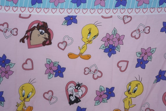 Looney Toons Pink Twin Sheet Cartoon Characters Tweety - Etsy Ireland Looney Toons Pink Twin Sheet Cartoon Characters Tweety - Etsy Ireland
