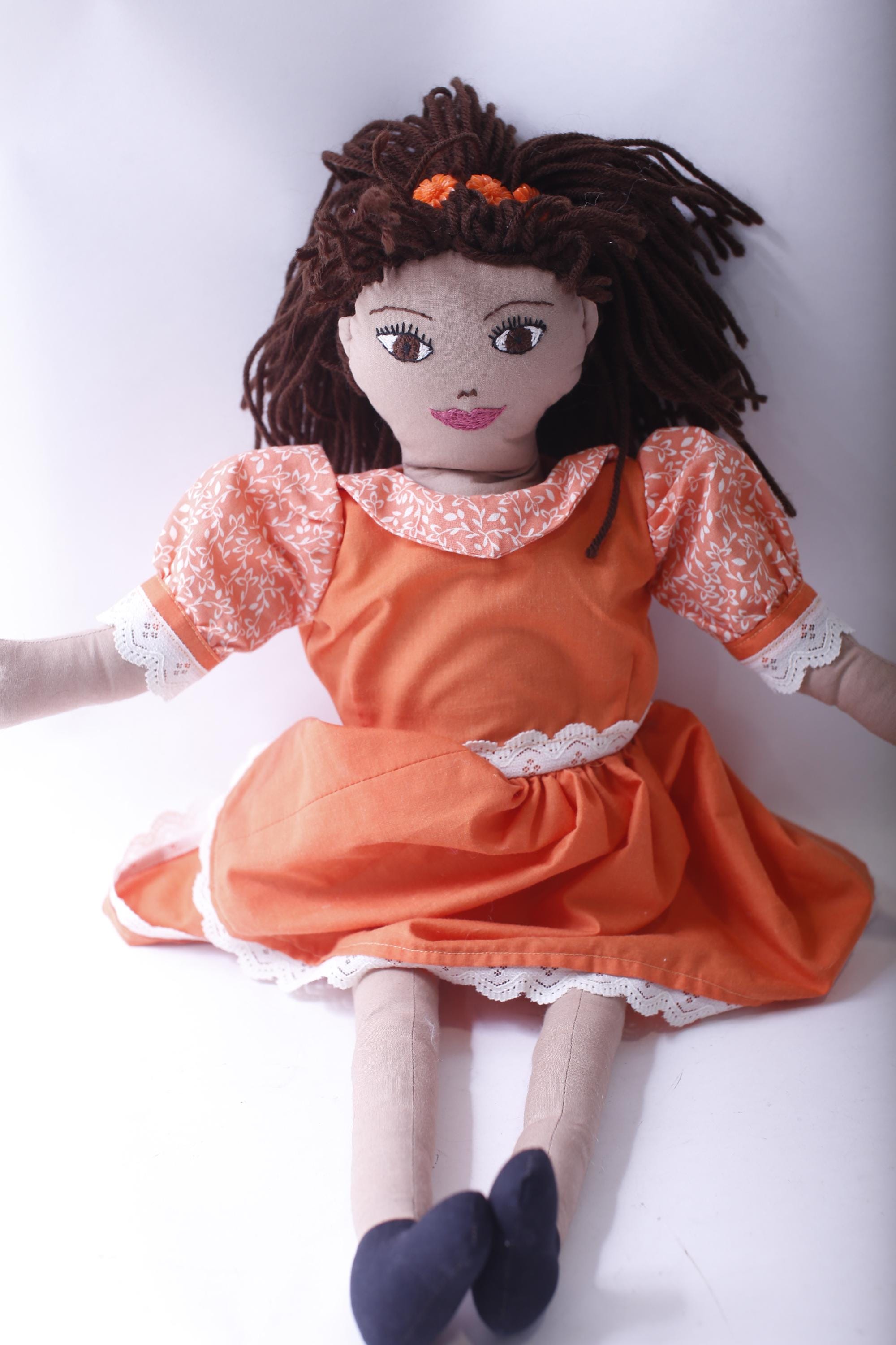 Ropita Muñeca 42 Cm Conjunto De Ropa Para Muñecas Bebé De 35-43 Cm (14-18 Pulgadas) – 4 Piezas: Abrigo Naranja, Falda De Tul Y Calcetines