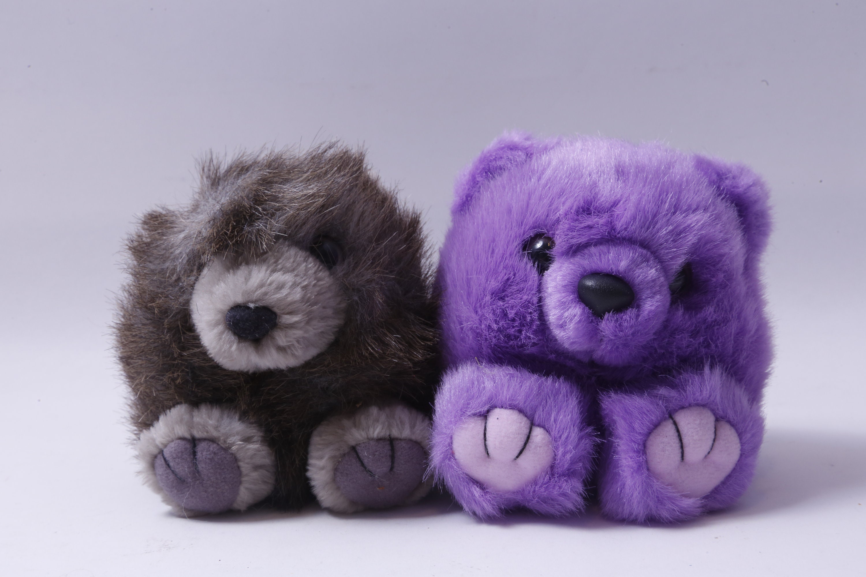 stuffed purple bear