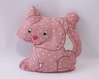 Strawberry Shortcake, Custard the Cat, Decorative Pillow, Throw Pillow, Stuffed Animal, Nursery Decor, ~ 240326-WH M-13-11