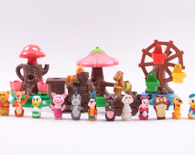 Vintage Disneyland Playset Train Set Pieces Parts and Figures