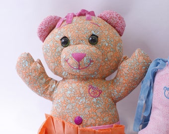 Doll's Bear ベレー　アイボリー×ピンク　くま耳 その他のベア｜オリジナルベア｜Dear Bear