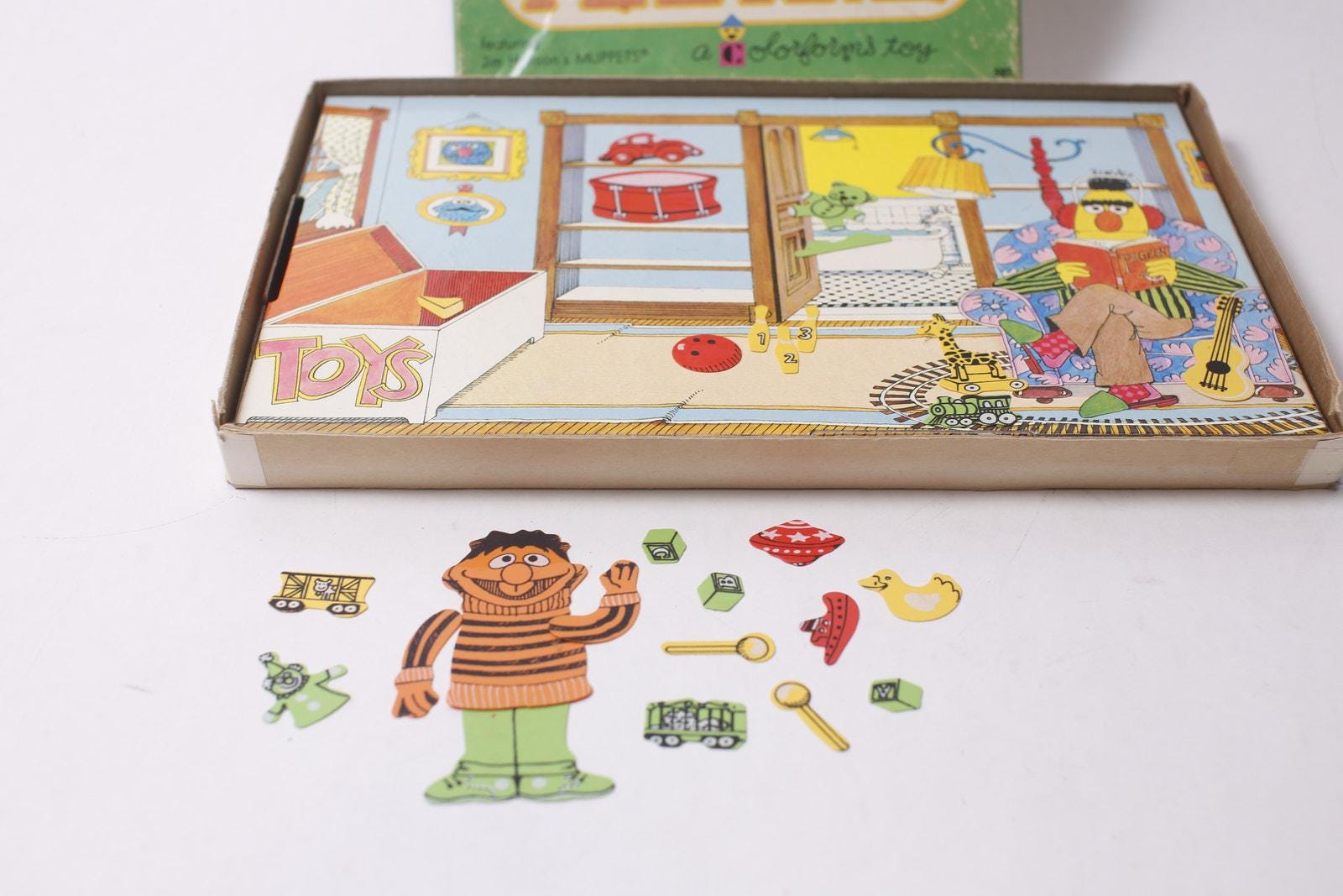 Colorforms Street Hawk Sesame Street Ernie & Bert's Playtime Set by Colorforms Muppets Vintage ...