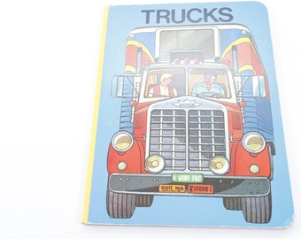 Trucks Cars Vehicles Prince Stern Sloan Hardcover Vintage Picture Book Illustrations Child Reading Nursery Library ~ 20-01-365