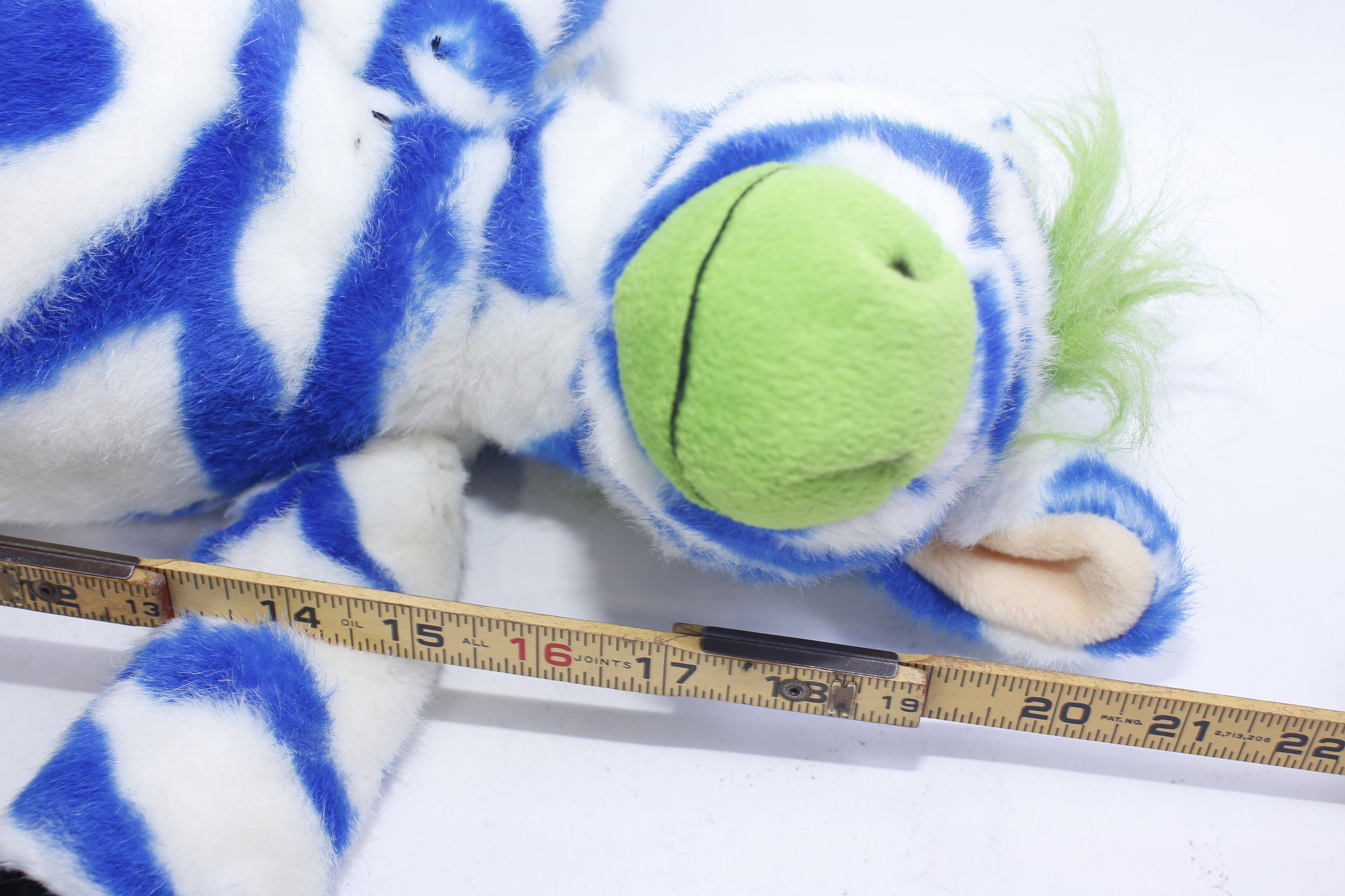 EM様御専用 ブラジリアン Lenny ZEBRA and white OP Zebra, White Blue, Plush, Zany Brainy, 1998, Stuffed Animal