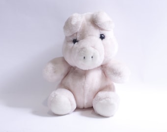 Cute Plush Pig, Farm Animal, Soft Toy, Adorable, Stuffed Animal, Huggable, Vintage, ~ 231018-WH 577