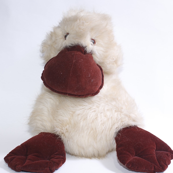 Russ Berrie, Gwork, Plush Duck, 16", Platypus, Cute, Adorable, Soft Toy, Stuffed Animal, Vintage, Collectible, ~ WH-016 542