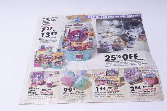 Giggle Bunny Pre filled Baskets Kmart Toy Ad Advertisement