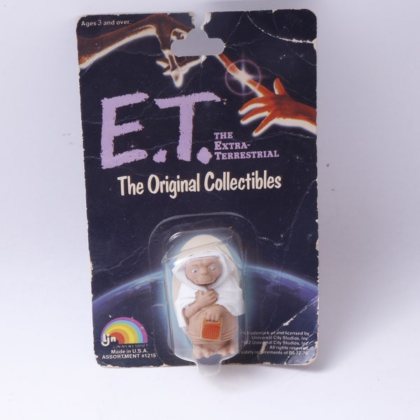 ET, The Extra-Terrestrial, Alien, Speak and Spell, PVC Figurine, LJN, 1982, Tiny Toy, Vintage, Collectible, ~ 20-34-1189