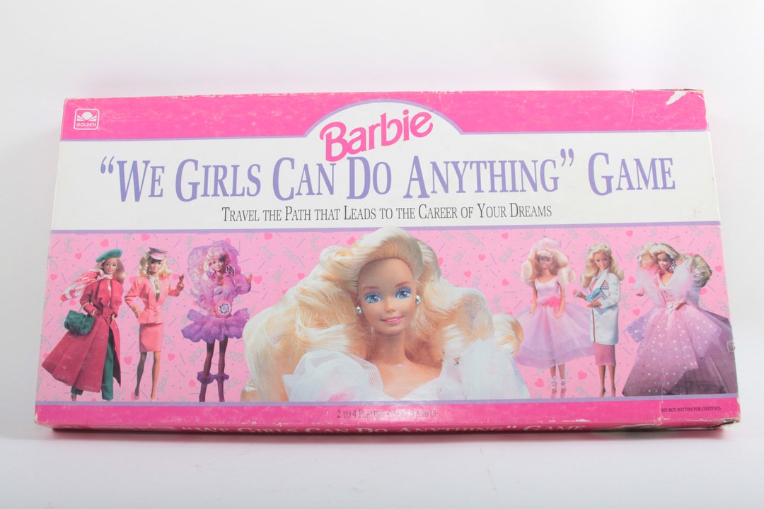 Barbie We Girls Can Do Anything Golden Board Game Family Game Children Vintage Toys Collection Nostalgia 1990 K 1 Etsy Canada
