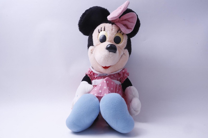 80s Disney, Minnie Mouse, Dressed, 16", Plush, Soft, Toy, Vintage Plush, Stuffed Animal ~ 987 image 1