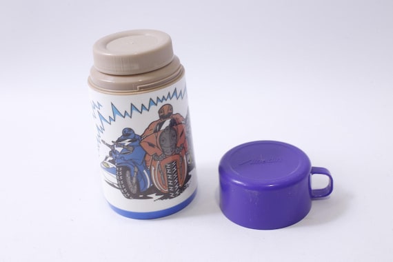 90s.REI.アールイーアイ！ アラジンサーモマグカップ. Mighty Morphin Power Rangers, Purple Lid, Aladdin, 1990s, 90s