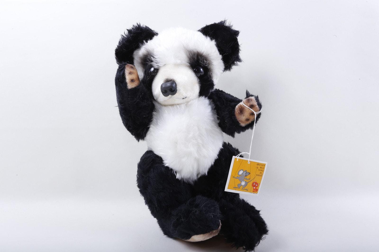 Aachan 様　❤️日本製❤️ ビンテージパンダのぬいぐるみ　KAMAR Hikkof Kamar Panda – Rare Prototype OOAK Handmade Plush, White