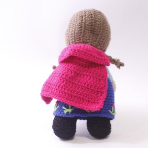 Princess Anna, Amigurumi, Knit Doll, Disney, Frozen, Soft Toy, Hand Made, Vintage, ~ 250826-WH 522 image 2