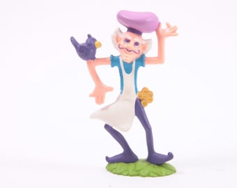 Strawberry Shortcake, Kenner, PVC Figure, Vintage Purple Pieman With Bird Miniature ~ 70