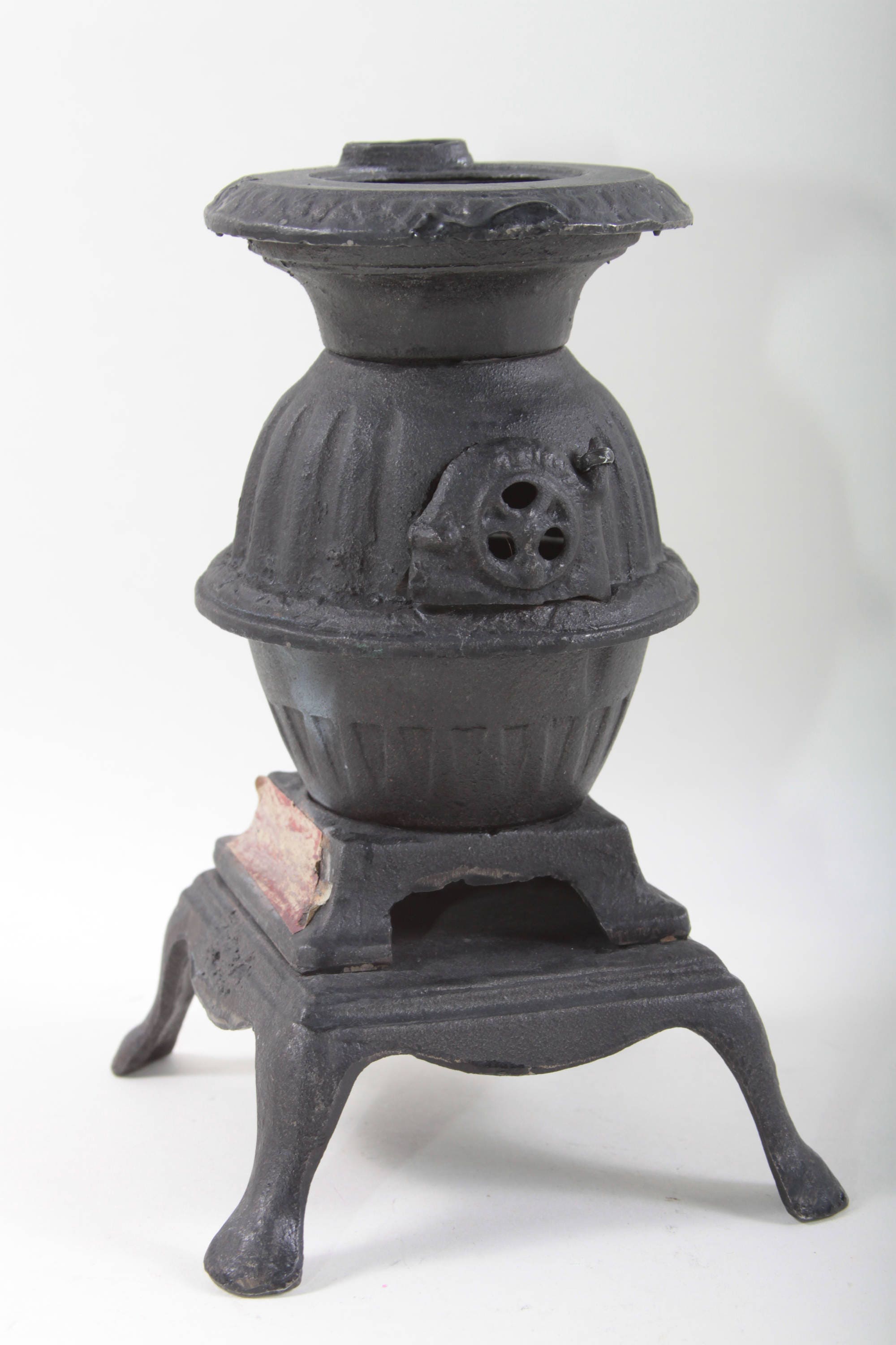 Vintage Miniature Cast Iron Stove Oven Pot Belly Blaze Salesman Sample  Replica 8 Inch Dollhouse Fireplace Stove Ellathesella 