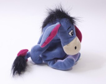 Disney, Eeyore, Bean Bag, Small Plush, Vintage, Stuffed Animal, Soft Toy, ~ 250910-WH 1352