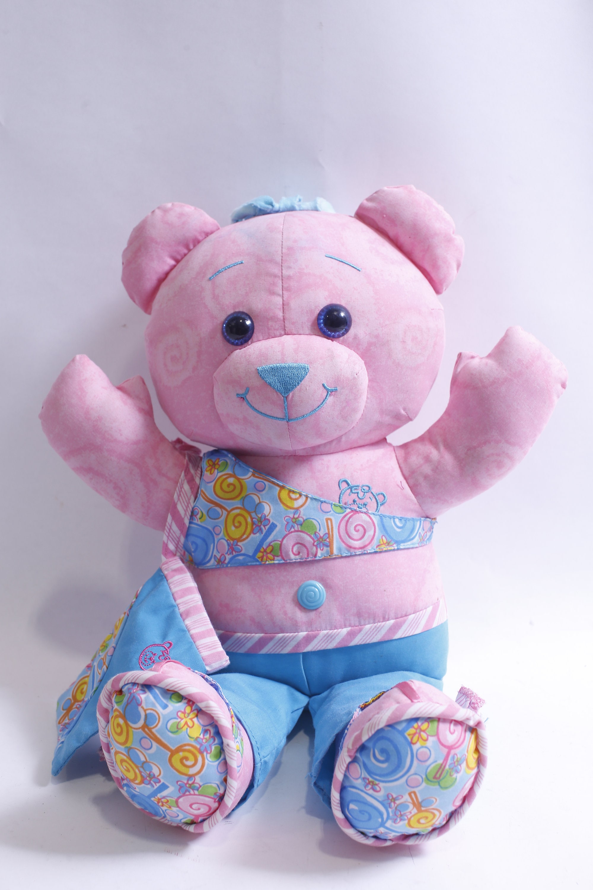 Original Tyco Doodle Bear Vintage 1995 Pink Kid's Toy Write On W Markers