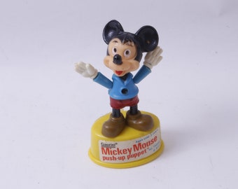 ヴィンテージ ミッキーマウス プッシュアップパペット 1977年 4インチ
