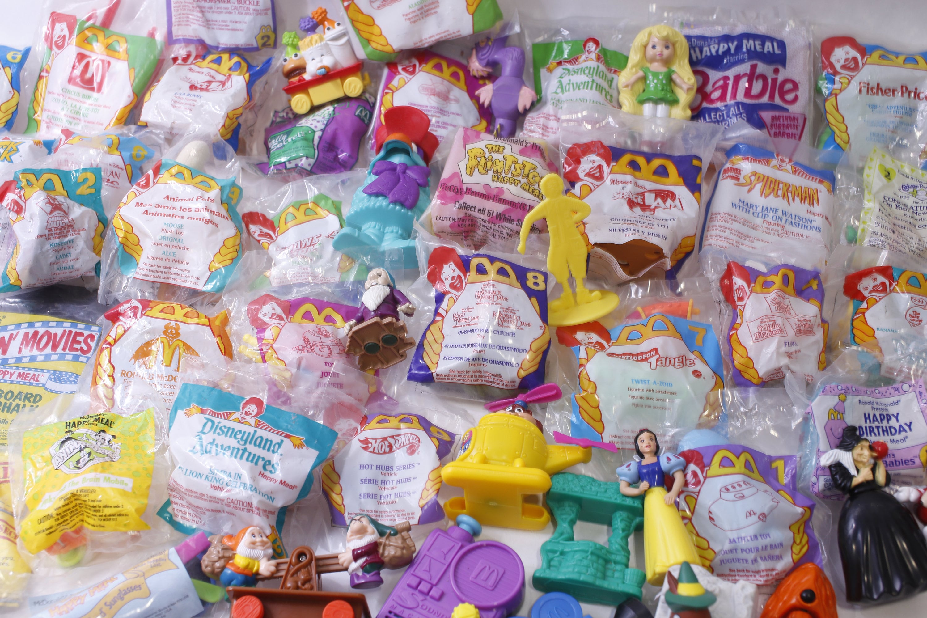 Mcdonald's Happy Meal Toys, 80s 90s Set of 60, Barbie, Disneyland