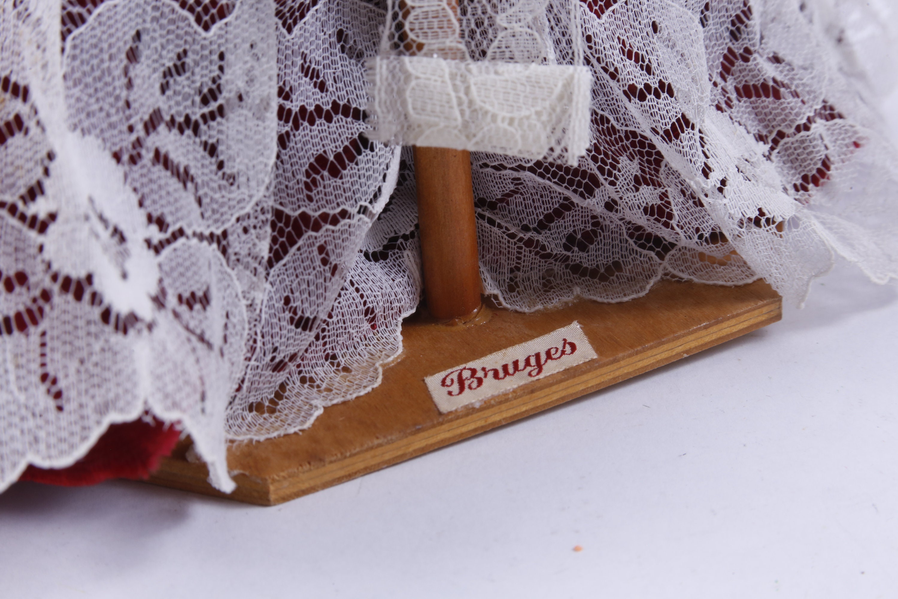 ブルージュ、ベルギー、レース編み人形、ブラウン ホワイト、人形の