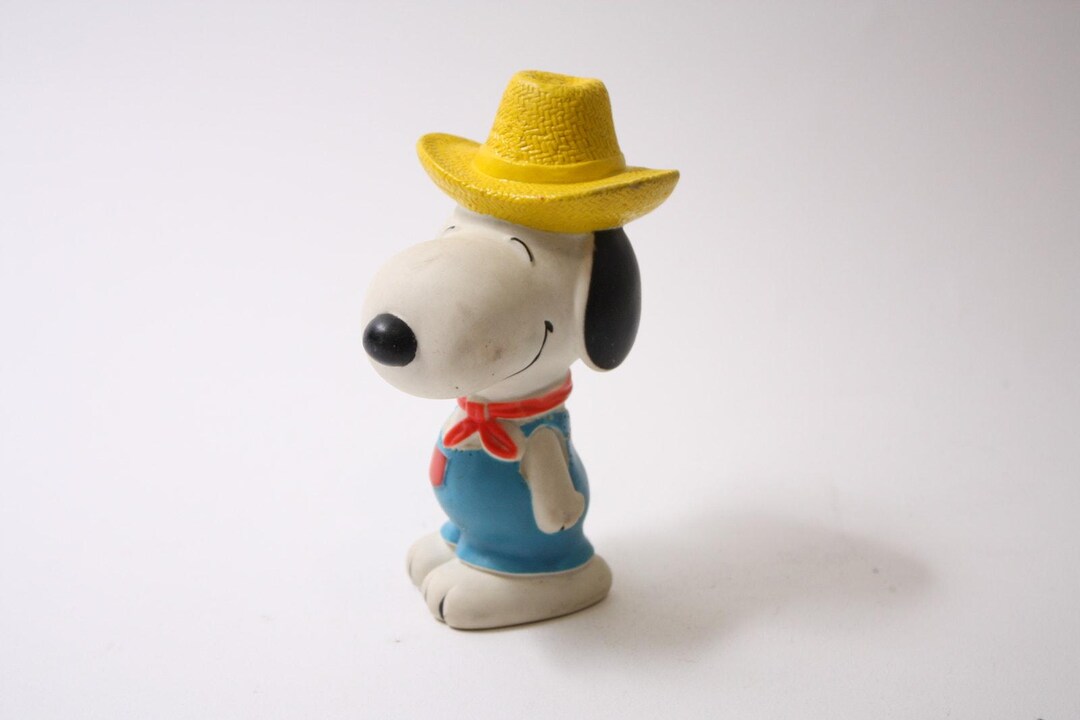 1966, Farmer Snoopy, Peanuts, Vintage Squeaky, Rubber, Vintage, Toy ...