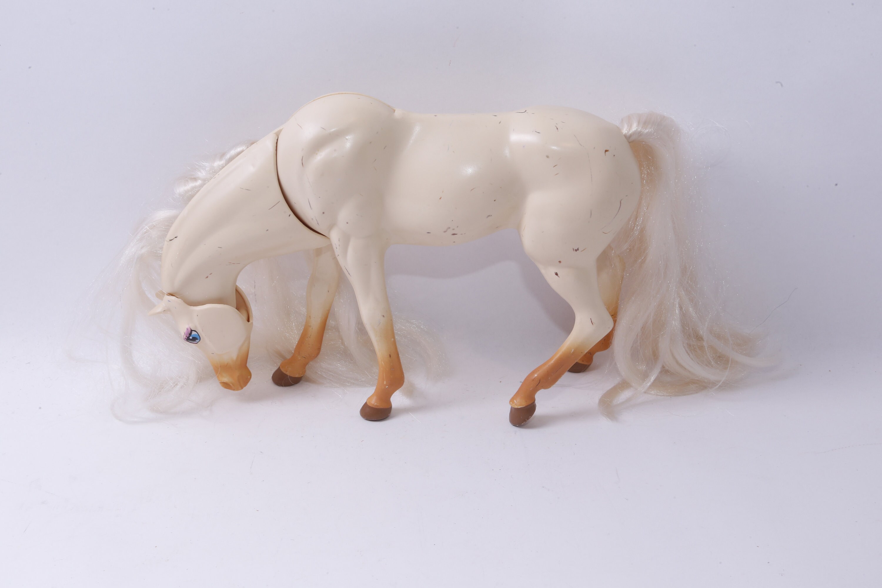 Mattel Barbie Horse White Movable Neck and Head Brown Etsy India