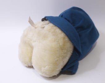 Chubbles Blue Hooded Plush, Animal Fair, Stuffed Animal, 1980s