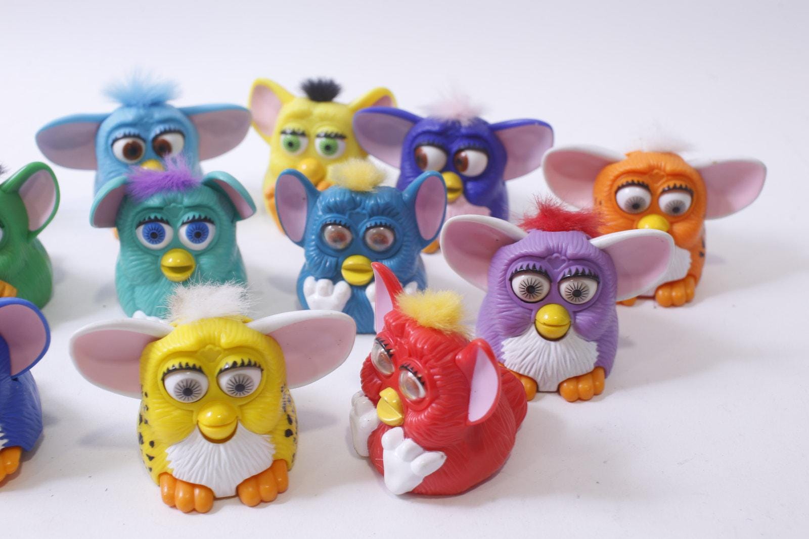 1990s, Mcdonald's, Happy Meal, Furby, Toy Lot, Set of 13, Colorful