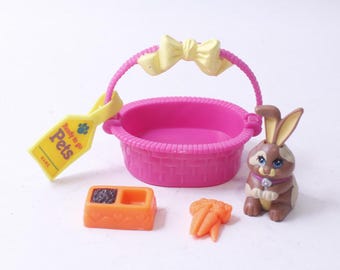 Littlest Pet Shop, Snuggle Bunny With Pretty Basket, 1993, Playset
