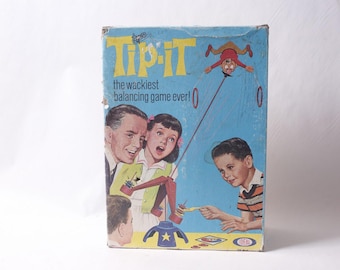 1960s Ideal Tip-it Vintage Balancing Game Family Night Children Fun ~ 260415-WH J-1