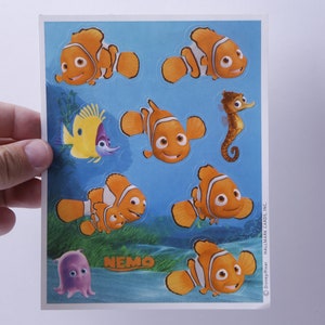Finding Nemo, Fish, Movie, Cartoon, Sticker Sheet, Disney, Pixar, Hallmark, Pictures, Children, Collection ~ 20-01-151 AA