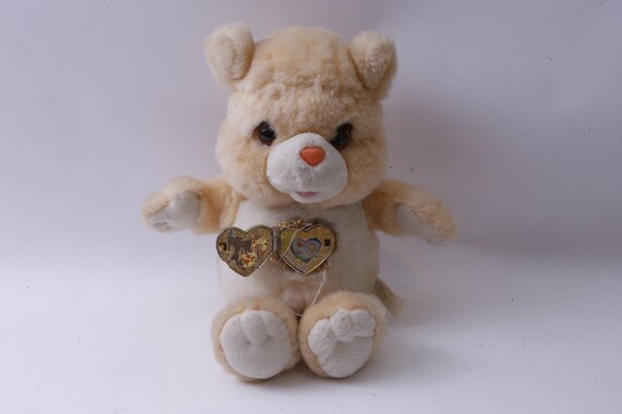 Care Bear Style Teddy Bear With Folding Heart Chest Pendant 13 Plush Soft Toy Figure Vintage Plush Stuffed Animal FLAW 20 01 952 Etsy UK