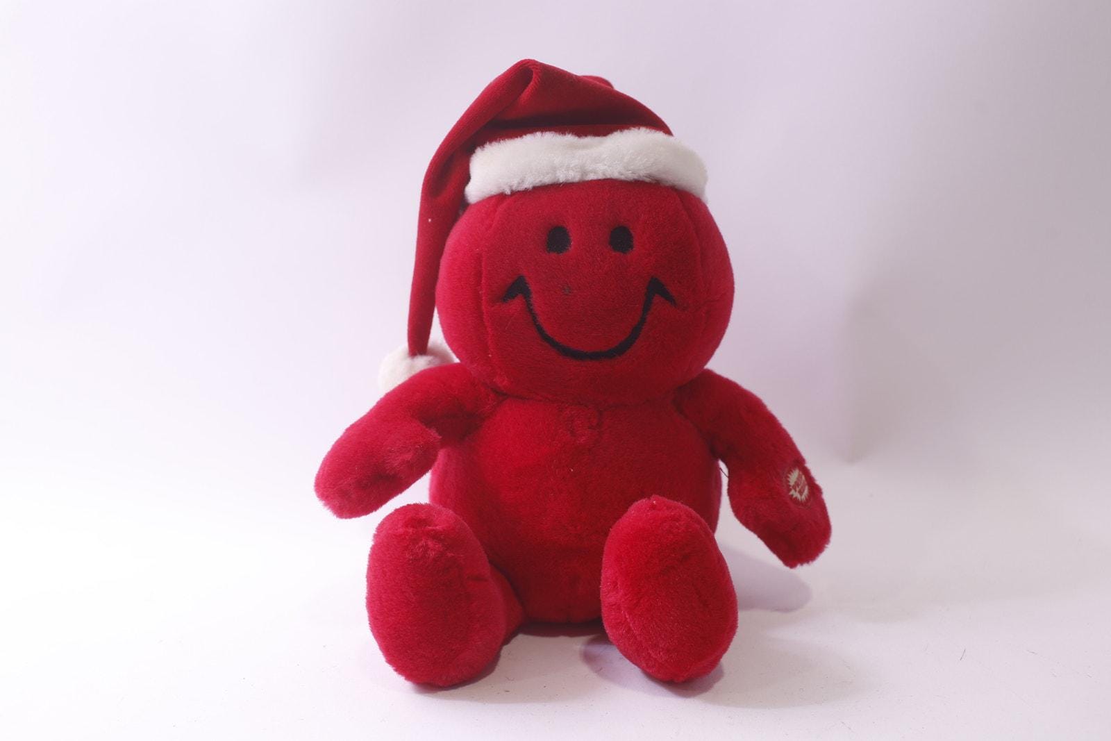 Dan Dee, Tickle Wiggle, Smiley, Christmas, Plush, Red, Stuffed