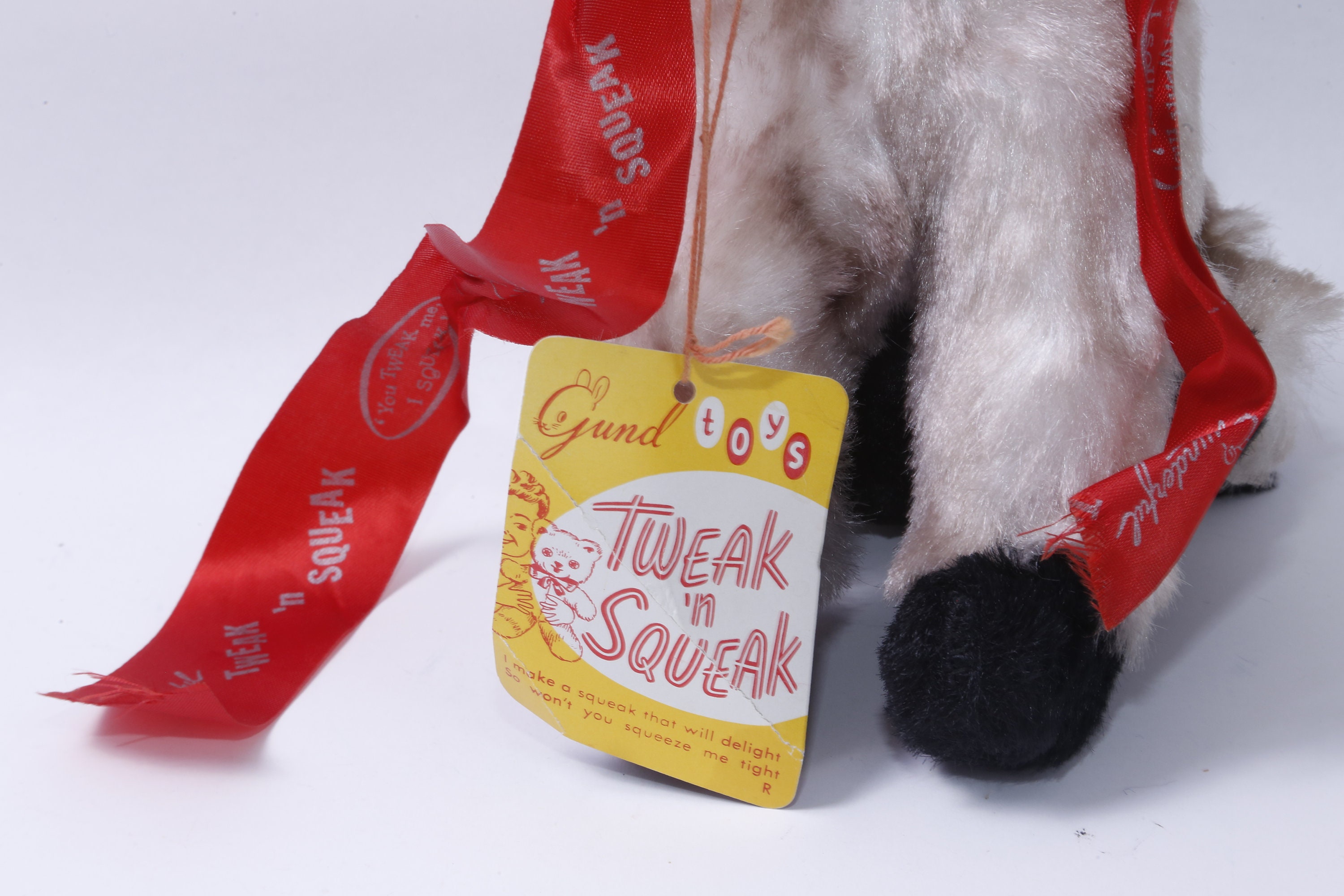 Gund Toys、Tweak N Squeak、Sani-Foam、猫、11インチ、ぬいぐるみ 